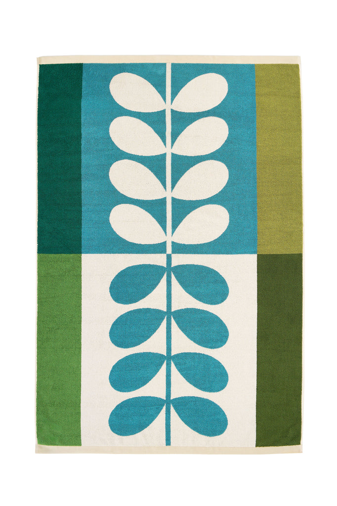 Orla Kiely Stem Check Willow 100% Cotton 580gsm Towels