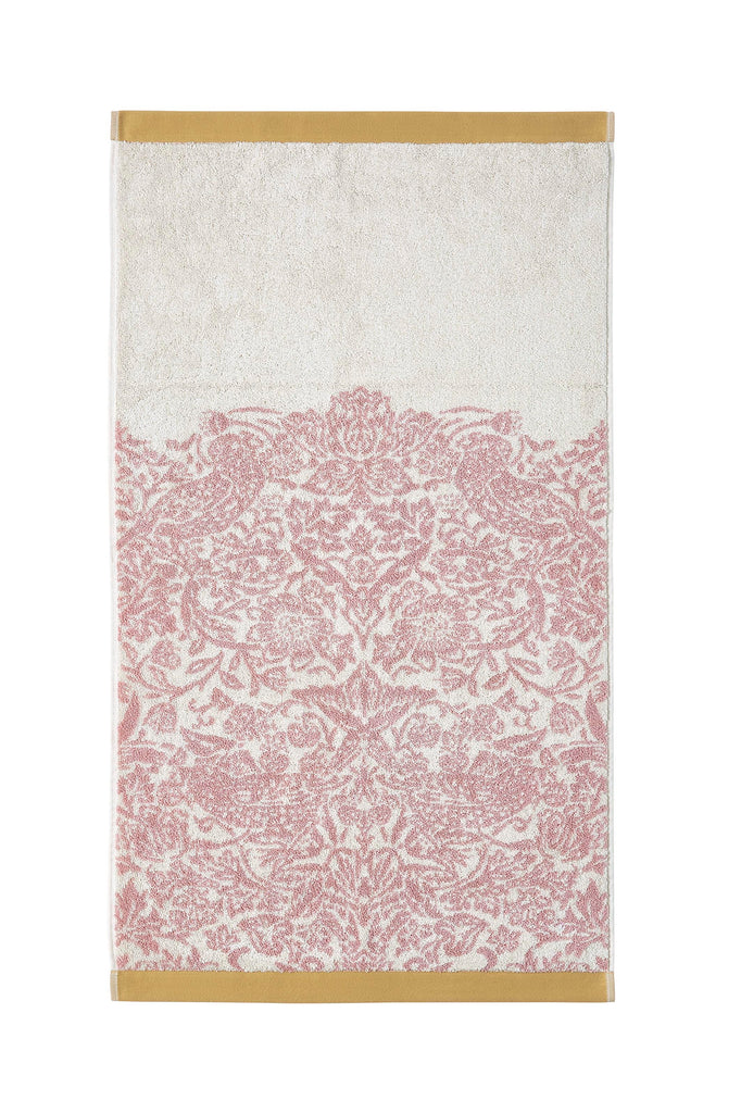 William Morris at Home Strawberry Thief Plaster Pink 100% Cotton 580gsm Towels