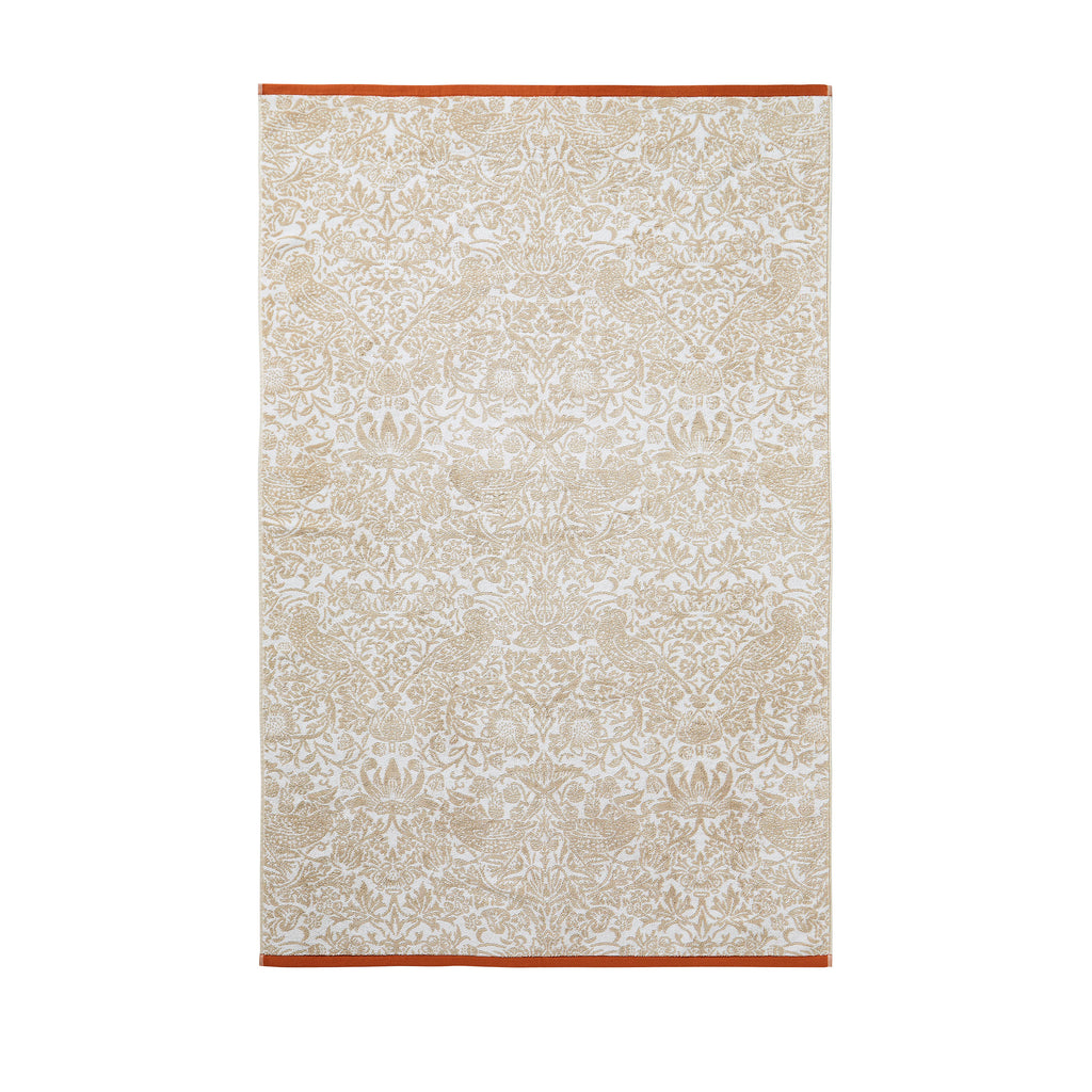 William Morris at Home Strawberry Thief Linen-Rust 100% Cotton 580gsm Towels