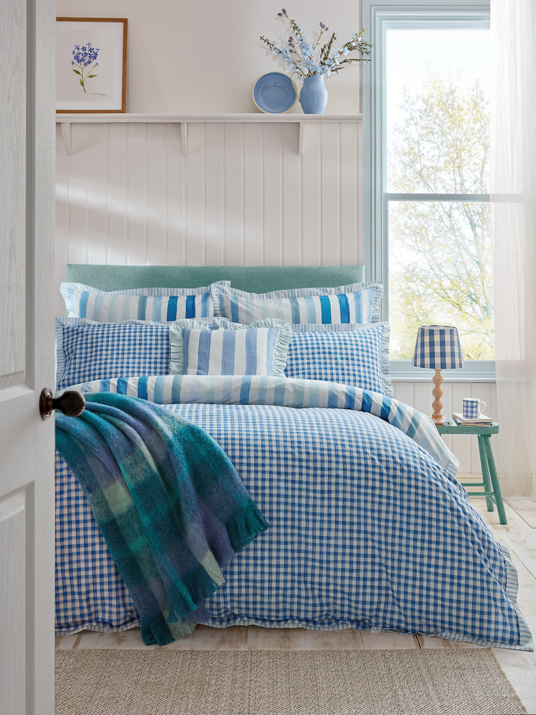 Bluebellgray Sunday Stripe Blue Duvet Set
