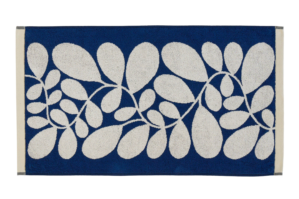 Orla Kiely Sycamore Stripe Dusk-Blue 100% Cotton 580gsm Towels