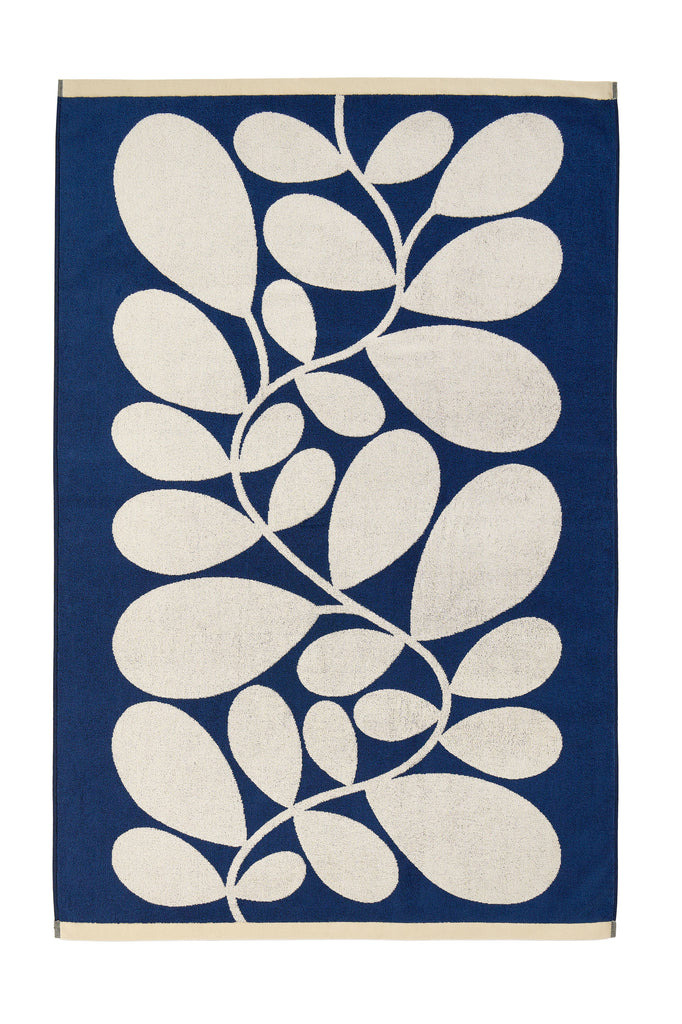 Orla Kiely Sycamore Stripe Dusk-Blue 100% Cotton 580gsm Towels