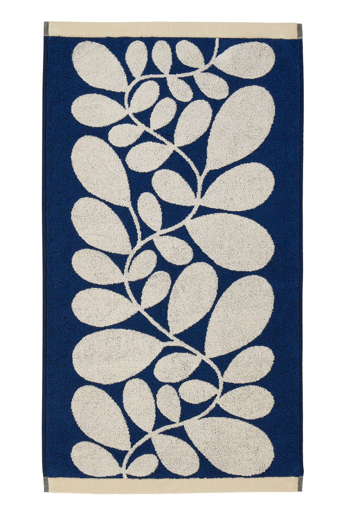 Orla Kiely Sycamore Stripe Dusk-Blue 100% Cotton 580gsm Towels