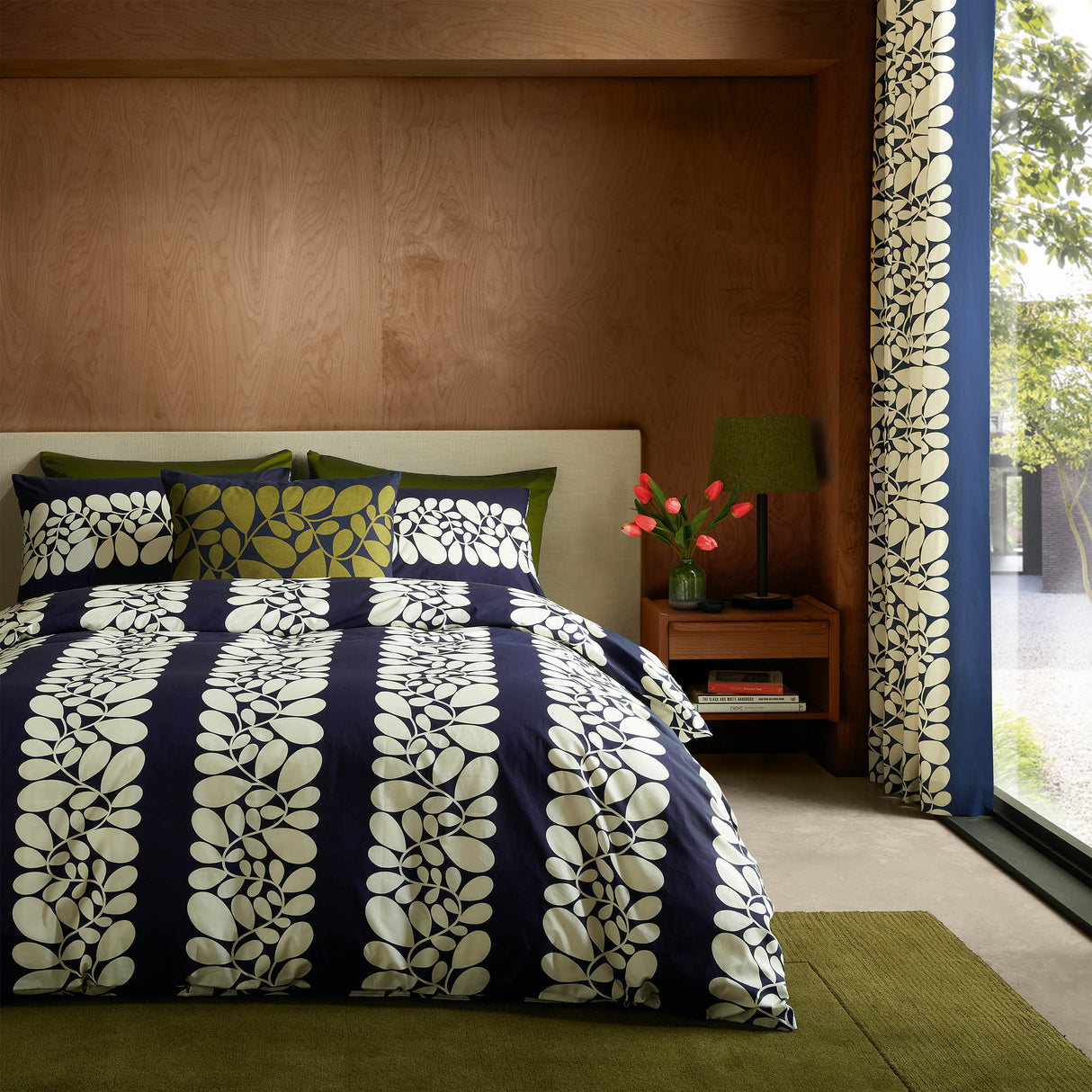 Orla Kiely Sycamore Stripe Space Blue Duvet Set