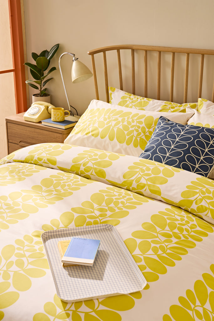 Orla Kiely Sycamore Stripe Yellow Duvet Set
