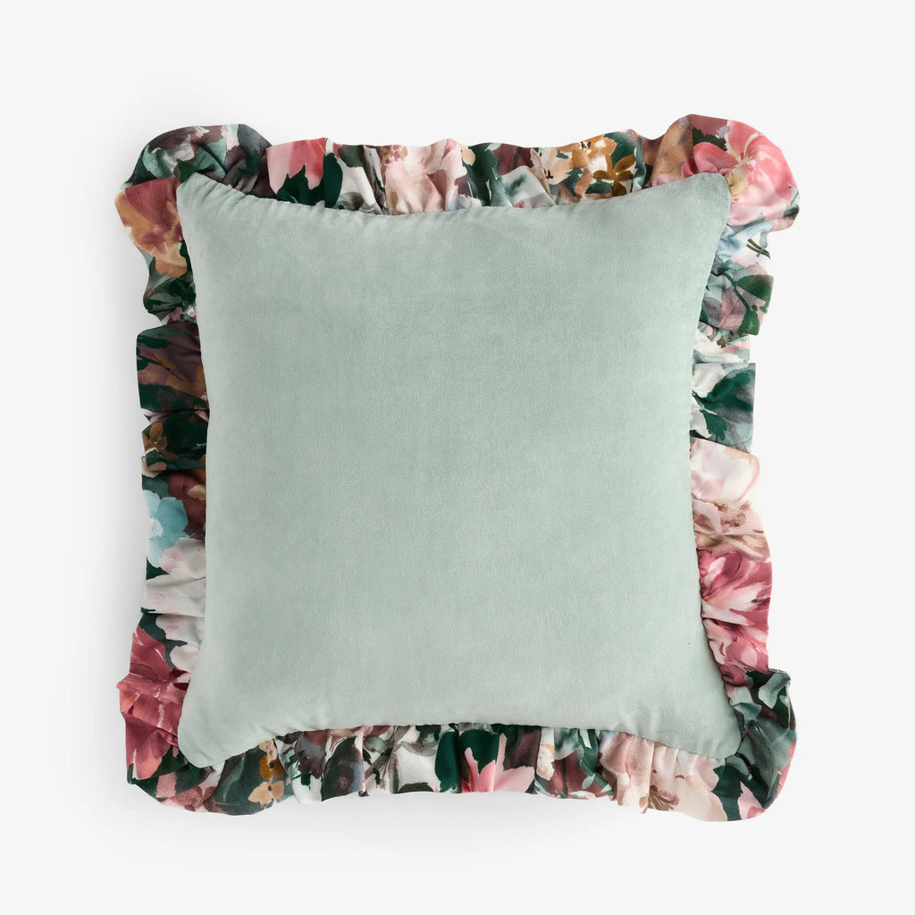 Clarke & Clarke Tahiti Spring Frilled 43cm x 43cm Polyester Filled Cushion