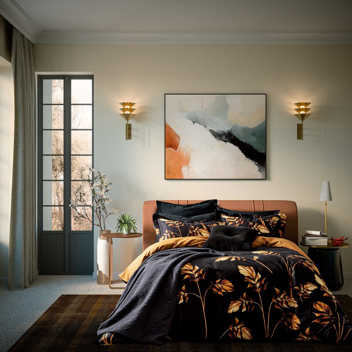 Ted Baker Gilded Floral Black Duvet Set