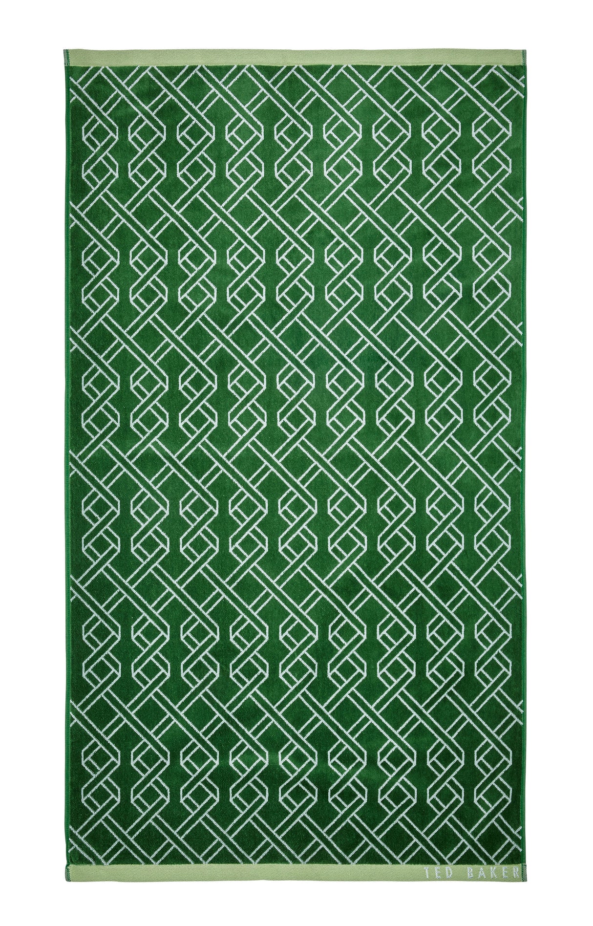 Ted Baker Ribbon Stripe Green 100% Cotton 550gsm Towels