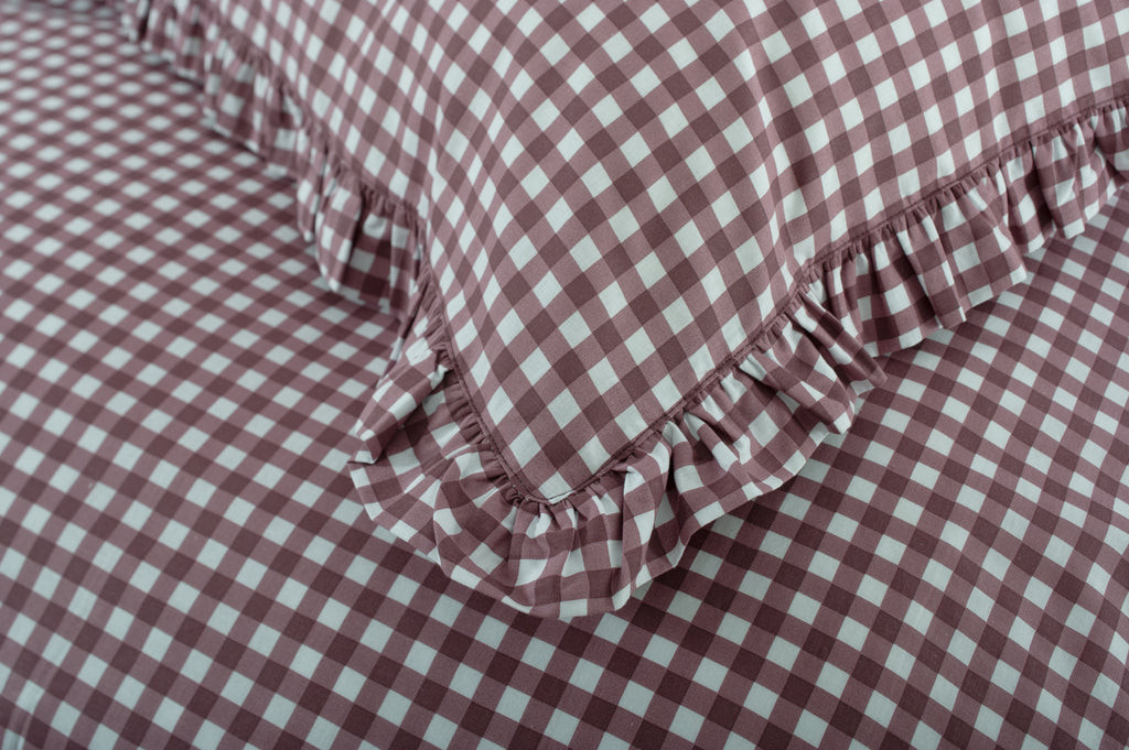 The Lyndon Company Gingham Frilled Duvet Set