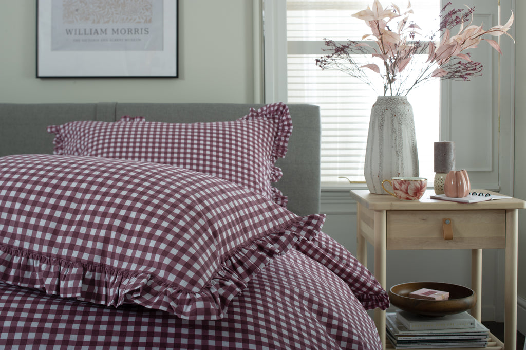 The Lyndon Company Gingham Frilled Duvet Set