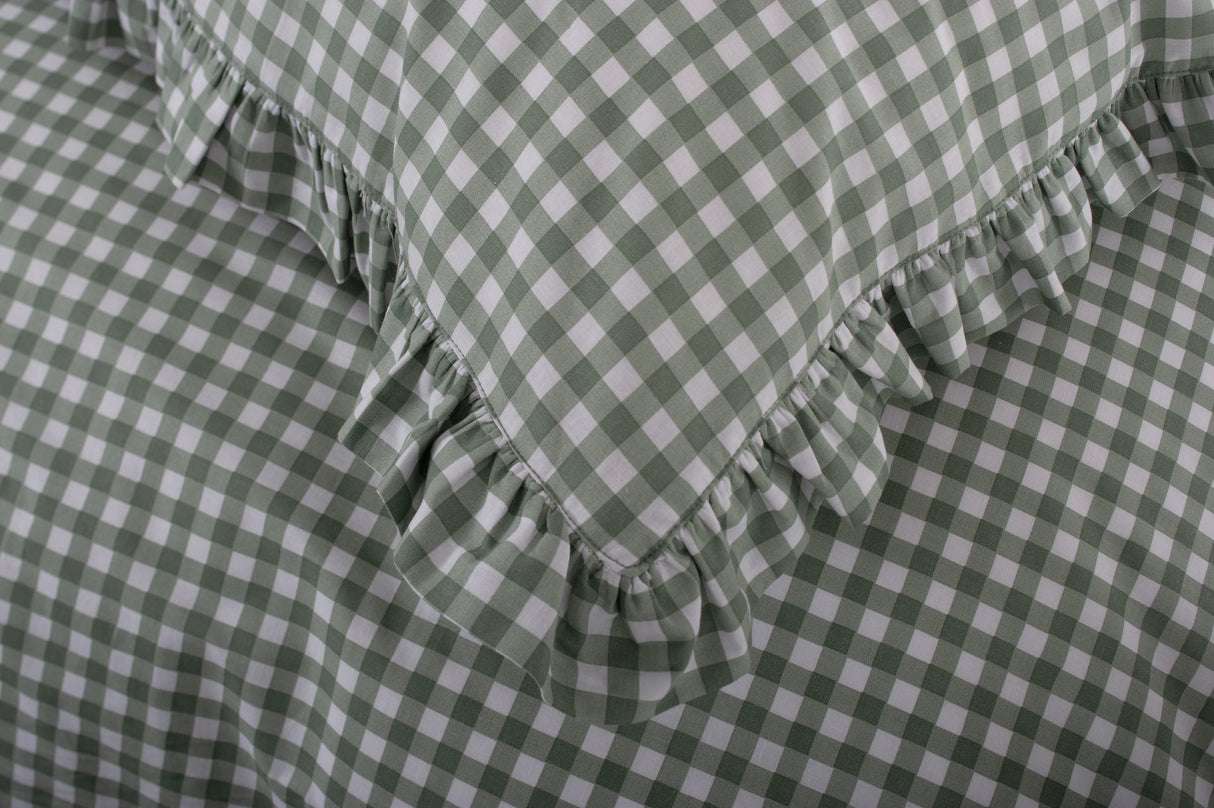 The Lyndon Company Gingham Frilled Duvet Set
