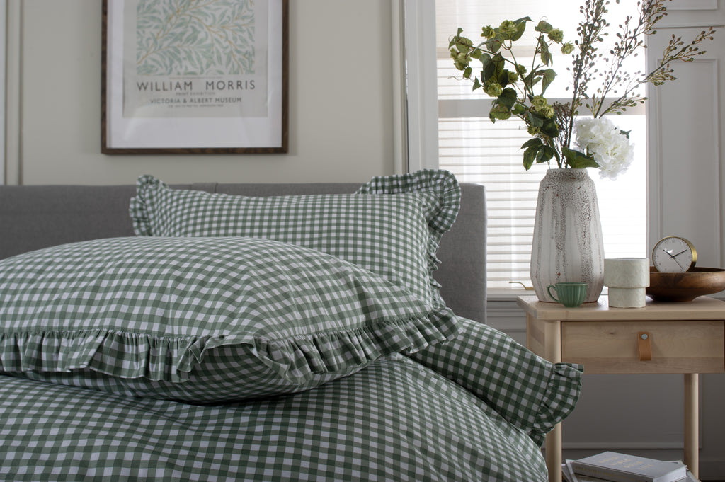 The Lyndon Company Gingham Frilled Duvet Set
