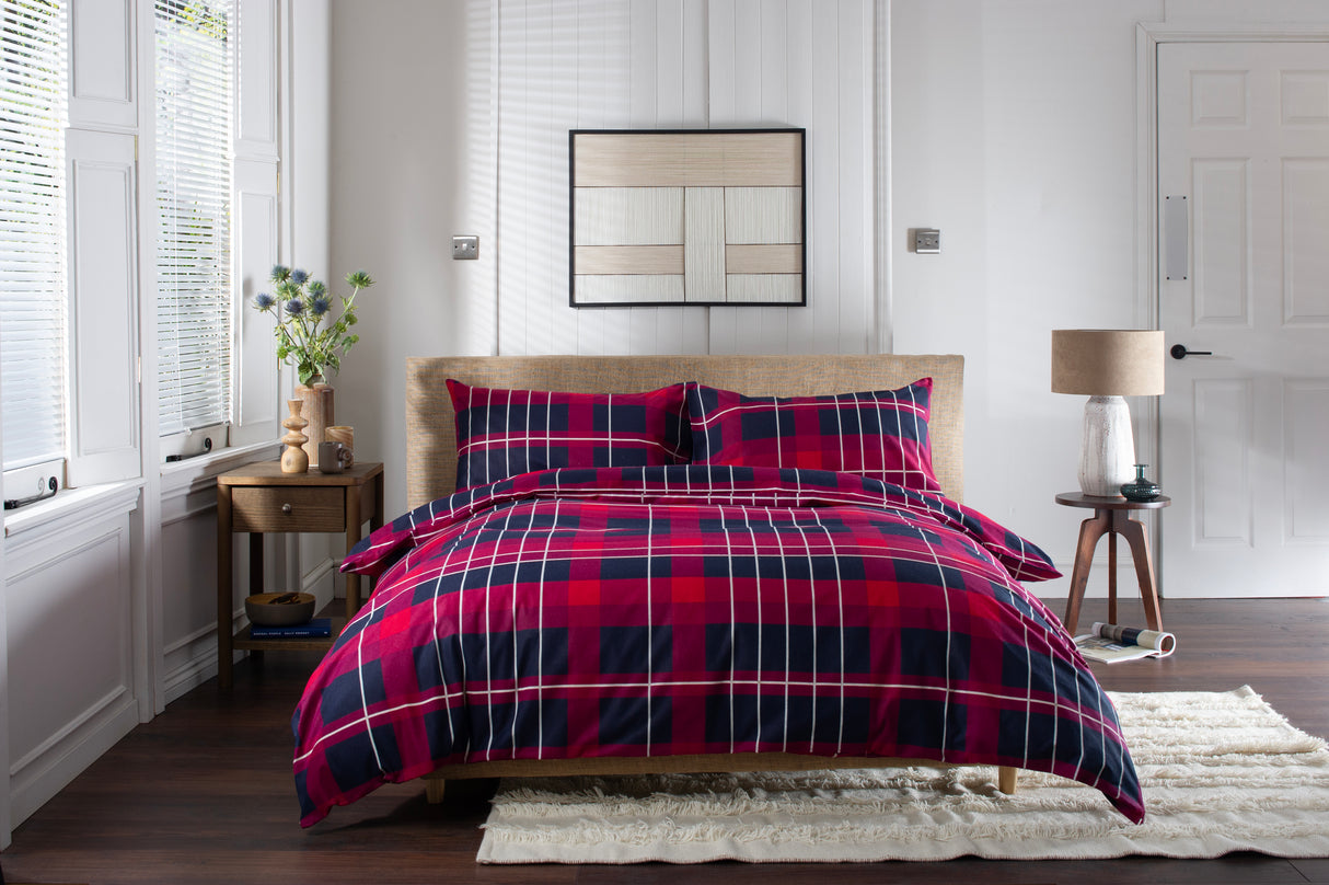 The Lyndon Company Stavanger Mountain 100% Brushed Cotton Duvet Set