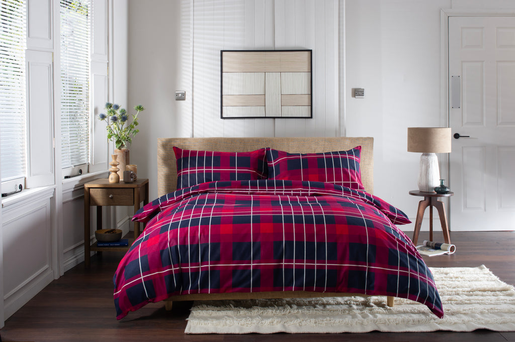 The Lyndon Company Stavanger Mountain 100% Brushed Cotton Duvet Set