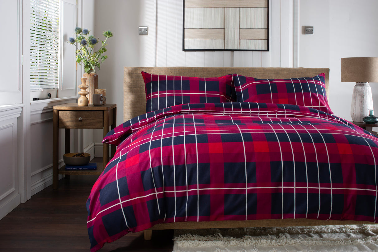 The Lyndon Company Stavanger Mountain 100% Brushed Cotton Duvet Set