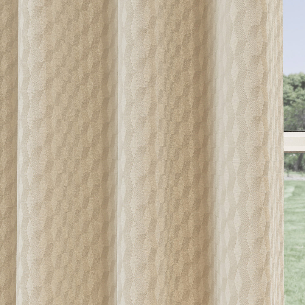 Tyrone Tokyo Soft Velvet Embossed Eyelet Curtains