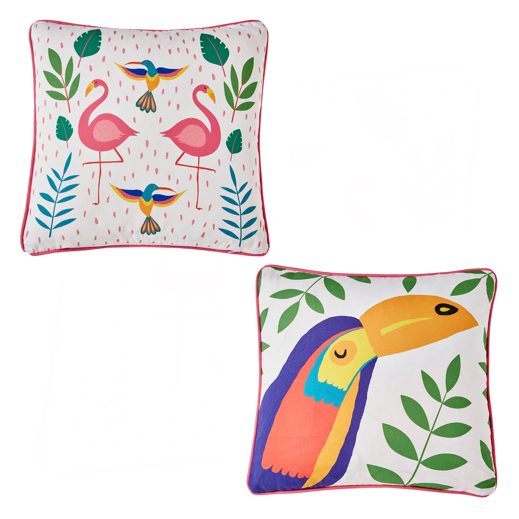 Fusion Outdoor Tropical Flamingo 43cm x 43cm Cushion