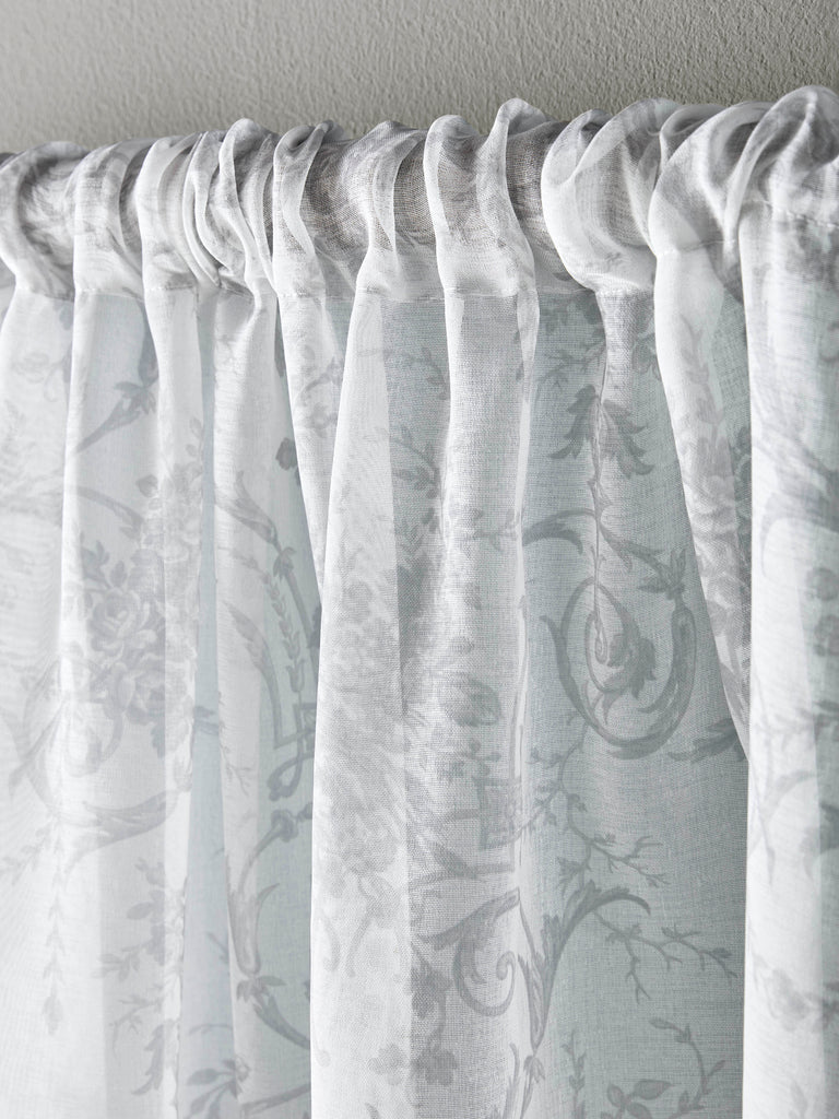Laura Ashley Tuileries Dove Voile Slot Top Sheep Panel Curtain