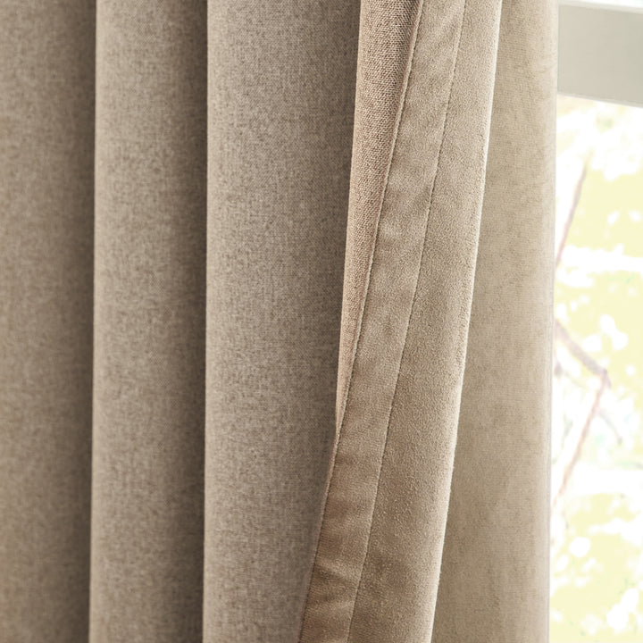 Furn Verso Reversible Suede-Look Blackout Lined Eyelet Curtains