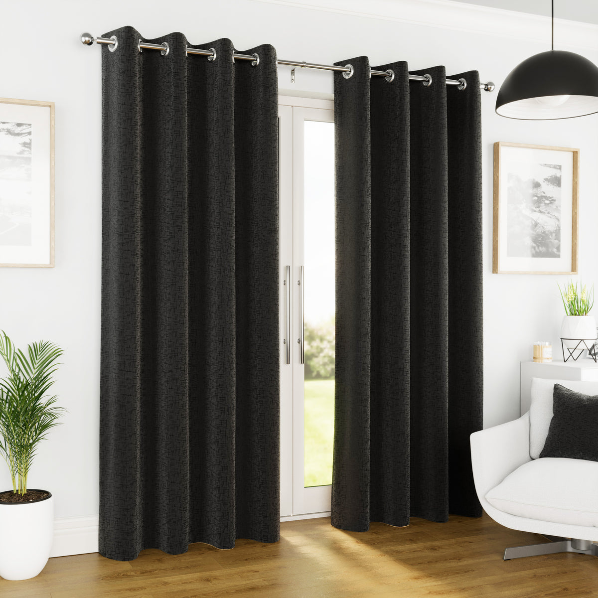 Tyrone Vogue Thermal Blockout Semi Plain Eyelet Curtains