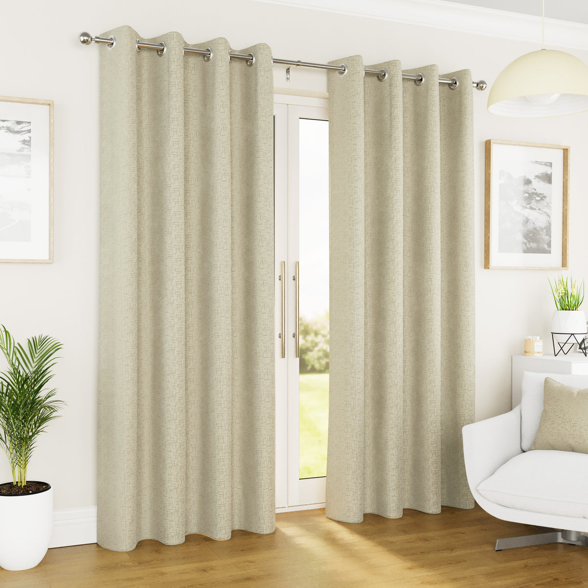 Tyrone Vogue Thermal Blockout Semi Plain Eyelet Curtains