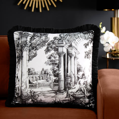 Laurence Llewelyn Bowen Vista Monochrome 43cm x 43cm Polyester Filled Cushion