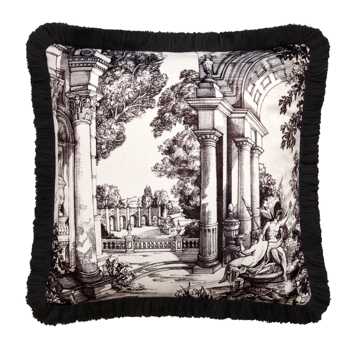Laurence Llewelyn Bowen Vista Monochrome 43cm x 43cm Polyester Filled Cushion