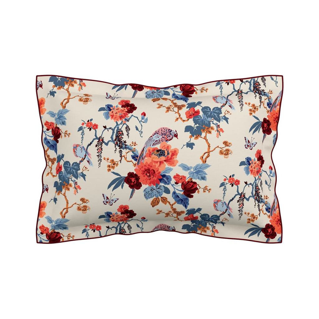 V & A Chinoiserie Charm Blue & Red Duvet Set