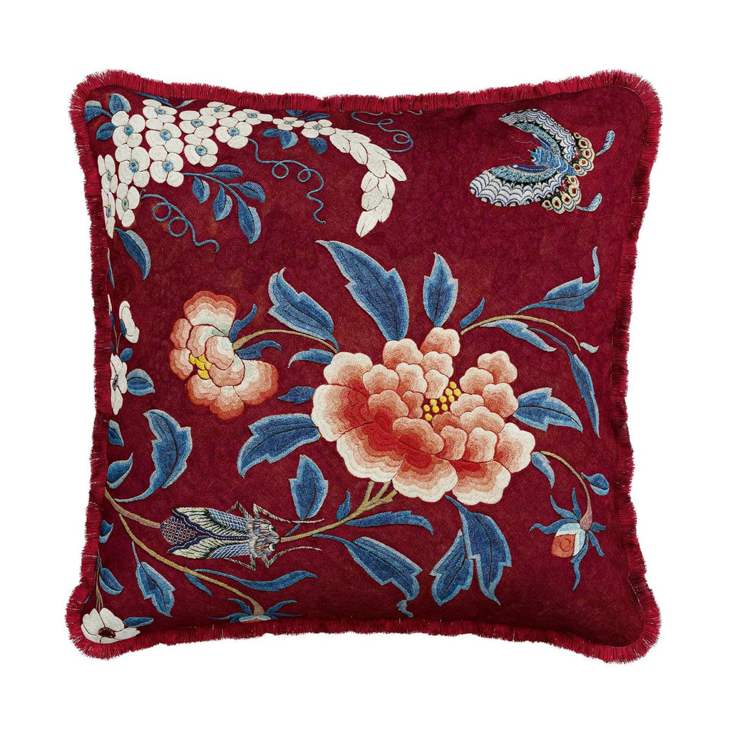 V & A Chinoiserie Charm Blue & Red Duvet Set