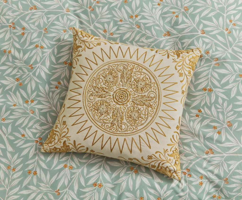 Morris & Co & V&A Morris Room Willow Sage Green & Gold Duvet Set