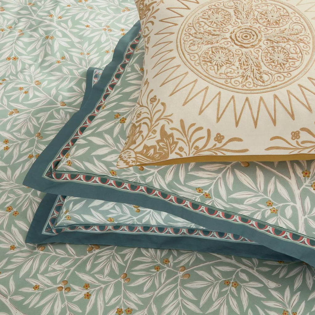 Morris & Co & V&A Morris Room Willow Sage Green & Gold Duvet Set