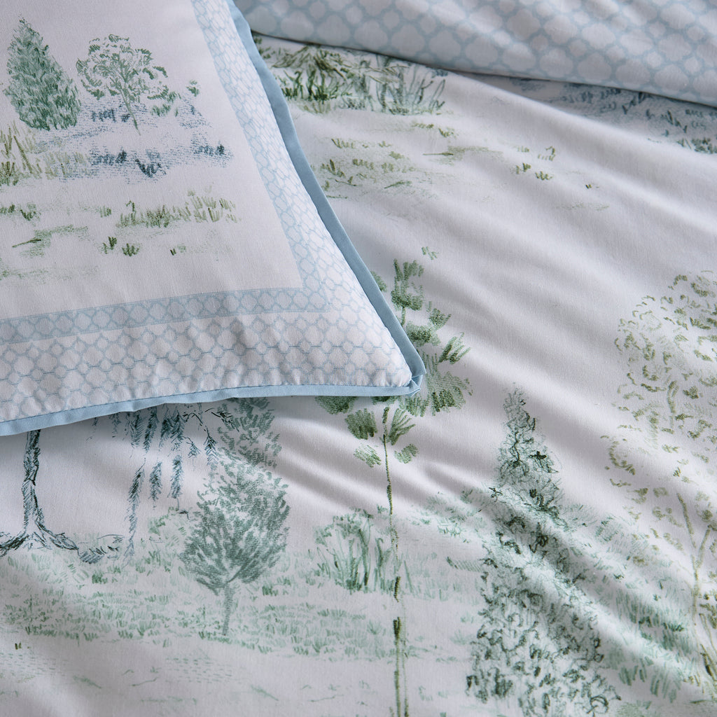 Appletree Willow Tree Scene Blue Duvet Set
