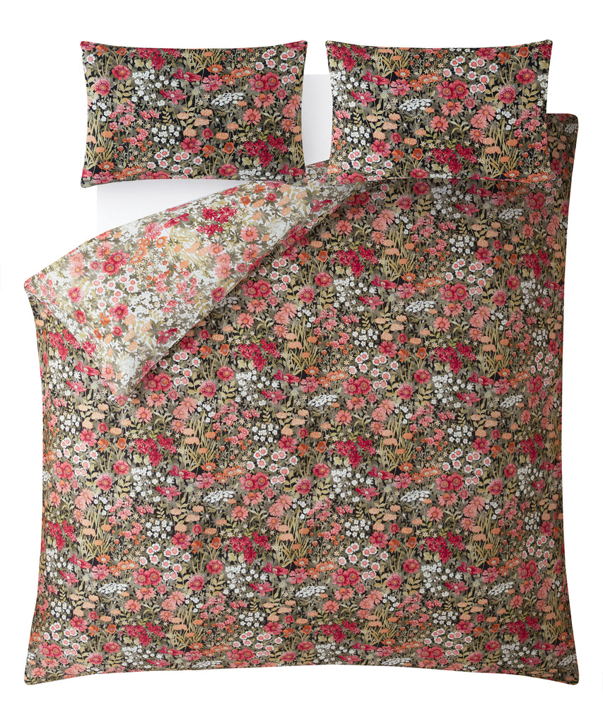 Graham & Brown Wallflower Rust Black Duvet Set