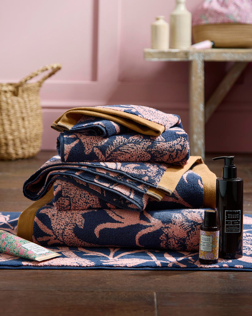 William Morris at Home Wild Tulip Copper 100% Cotton 580gsm Towels