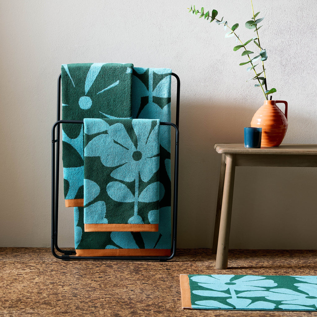 Orla Kiely Wildflower 100% Cotton 580gsm Towels