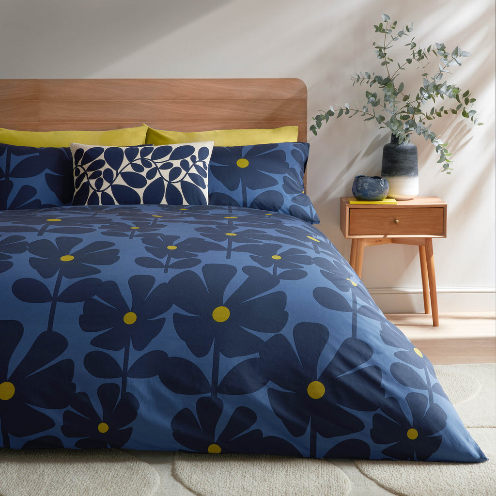 Orla Kiely Wildflower Indigo Duvet Set