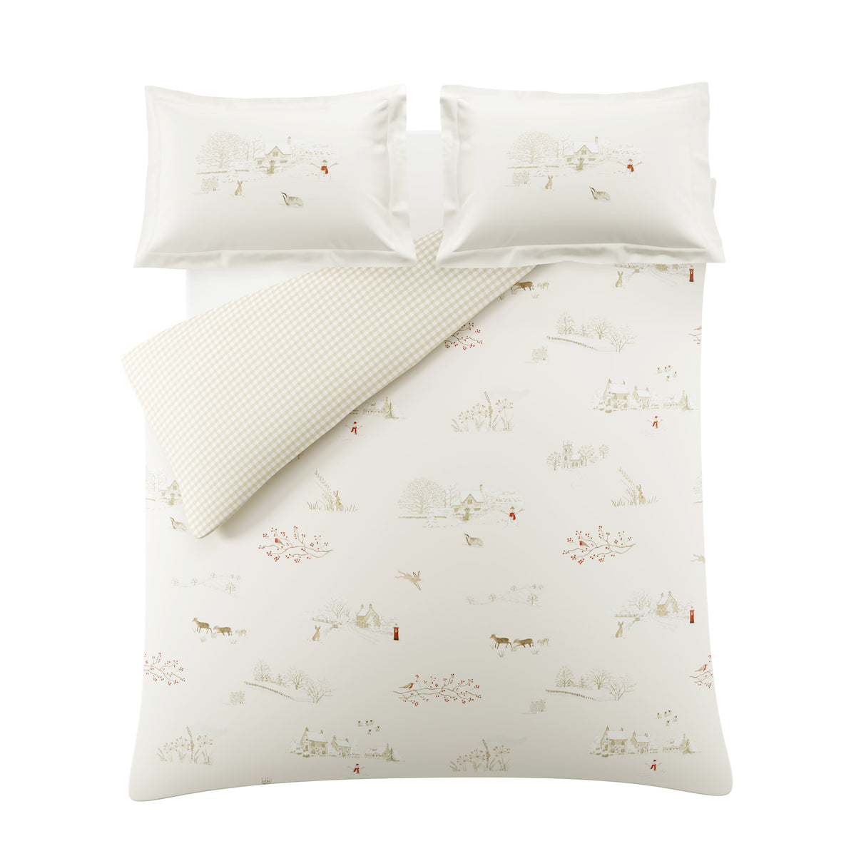Sophie Allport Winter Scene Off White Duvet Set