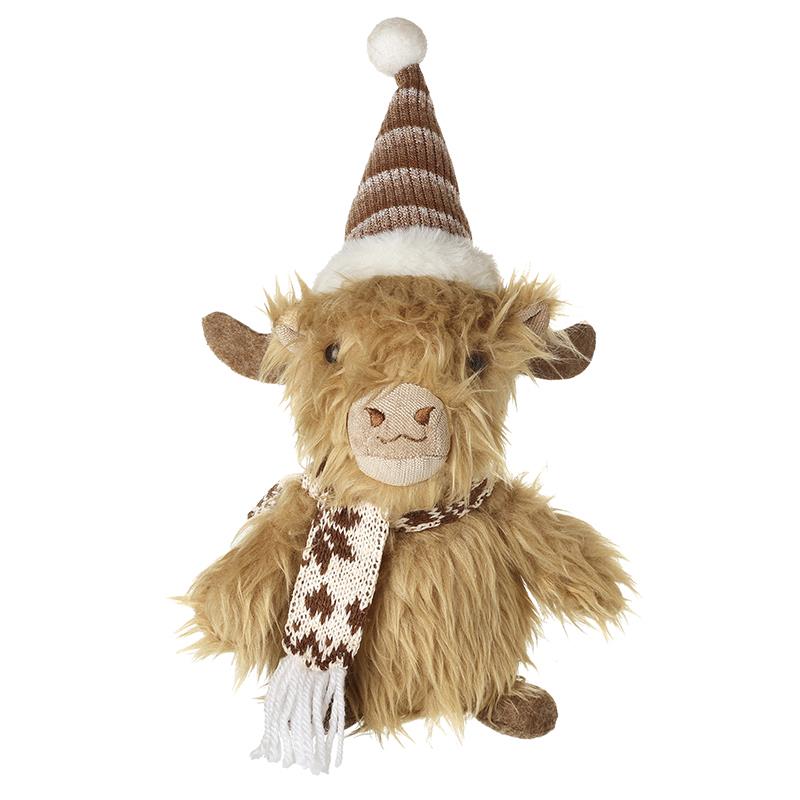 Heaven Sends XAD557 Fluffy Highland Cow in Hat