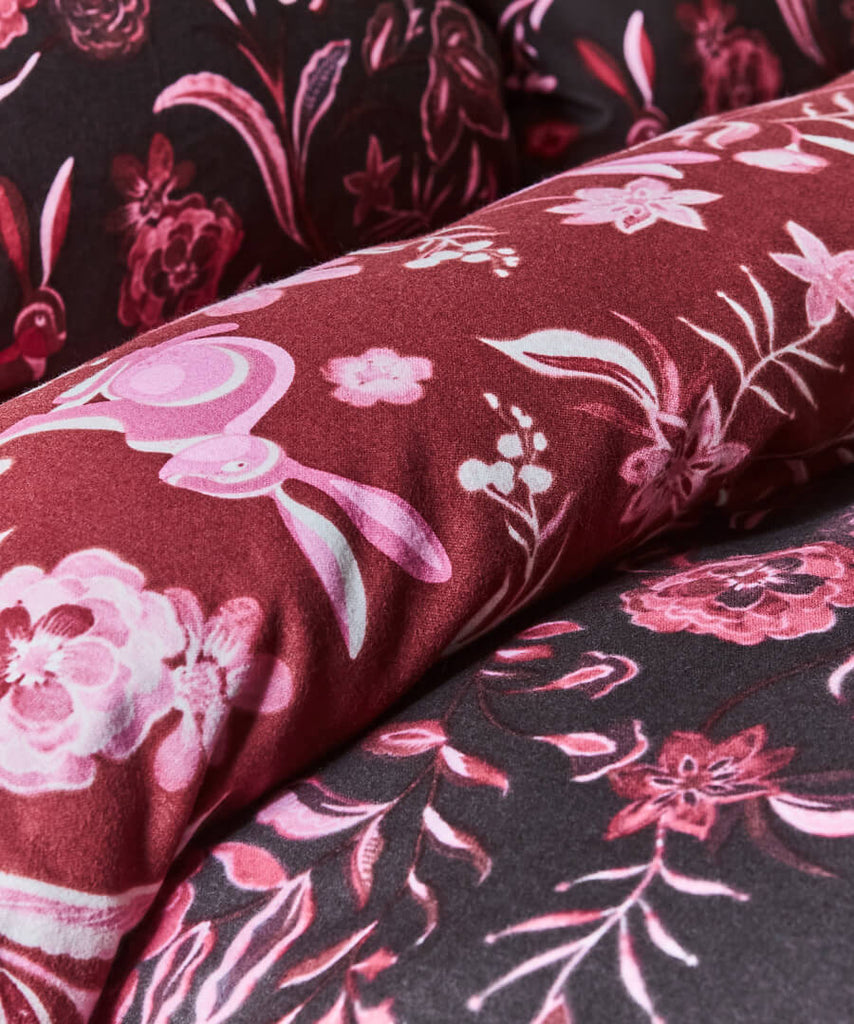 Joe Browns ZB152 Woodland Brushed Cotton Pink Duvet Set