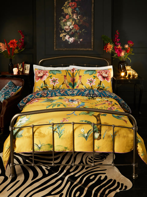 Joe Browns ZB157 Contemporary Chinoiserie Chartreuse Duvet Set