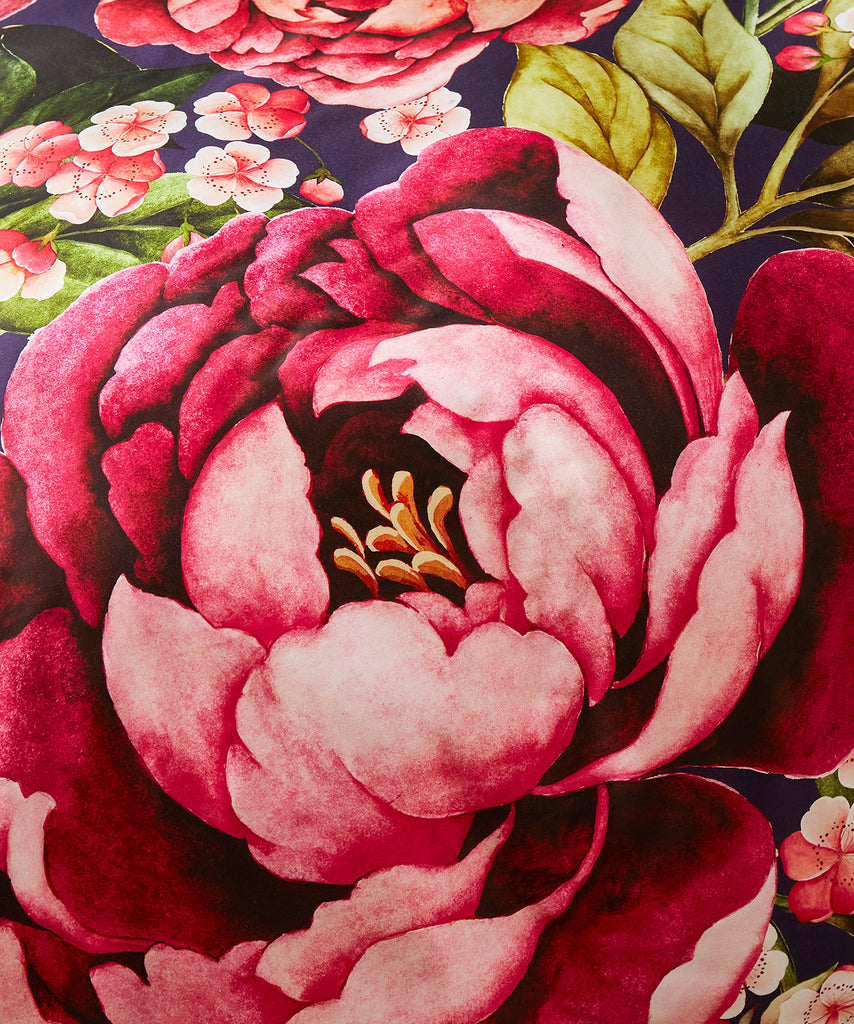 Joe Browns ZB195 Bold Blossom Navy Reversible Duvet Set