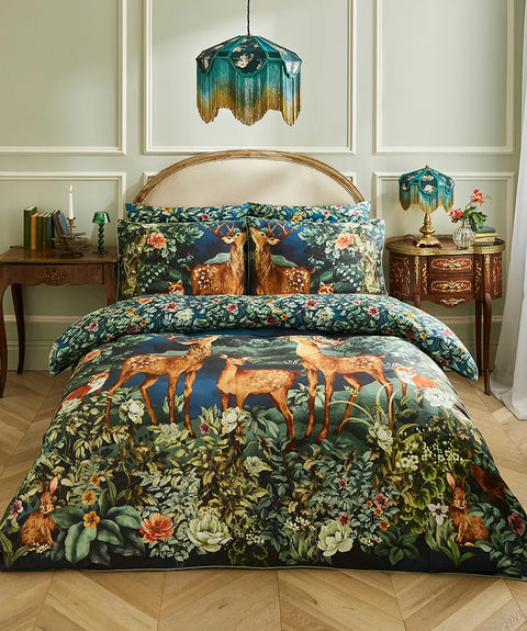 Joe Browns ZB221 Forest Oasis Green Sateen Duvet Set