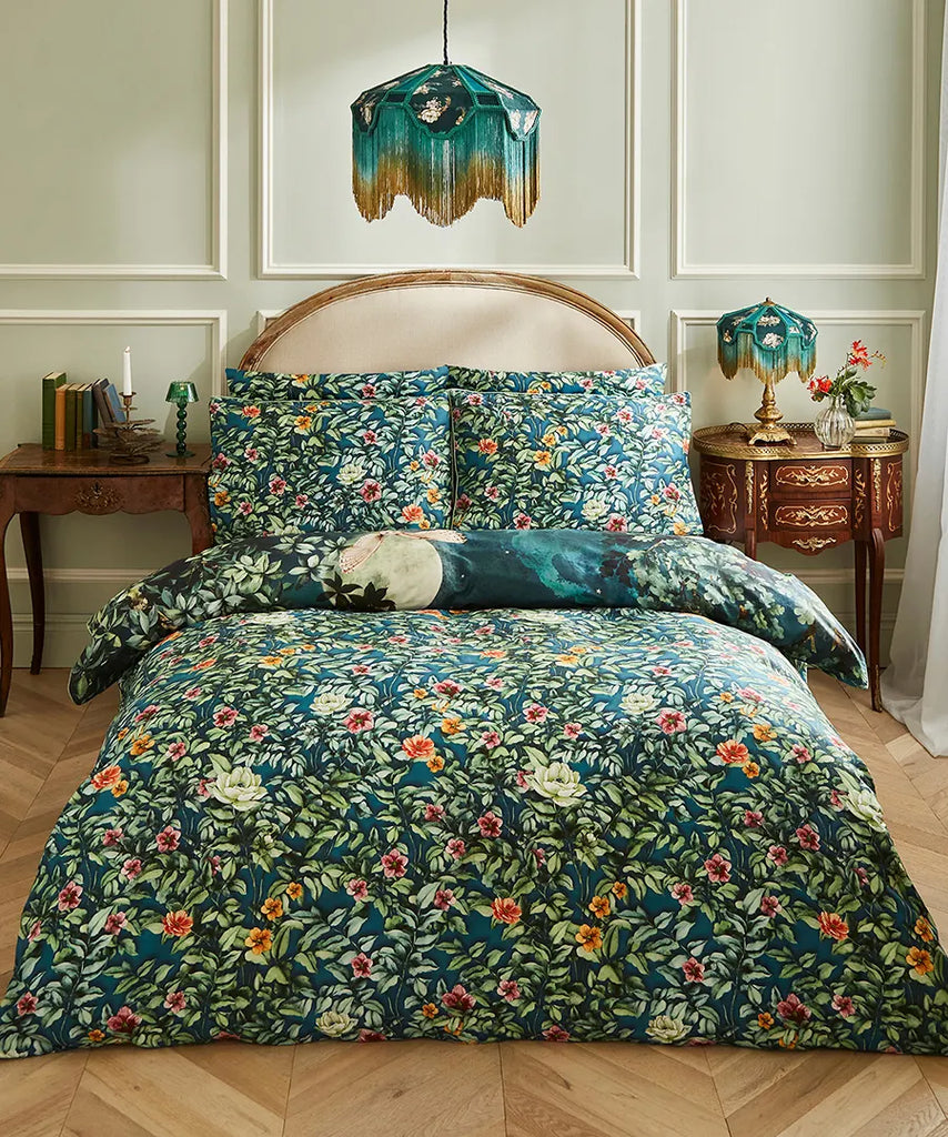 Joe Browns ZB221 Forest Oasis Green Sateen Duvet Set