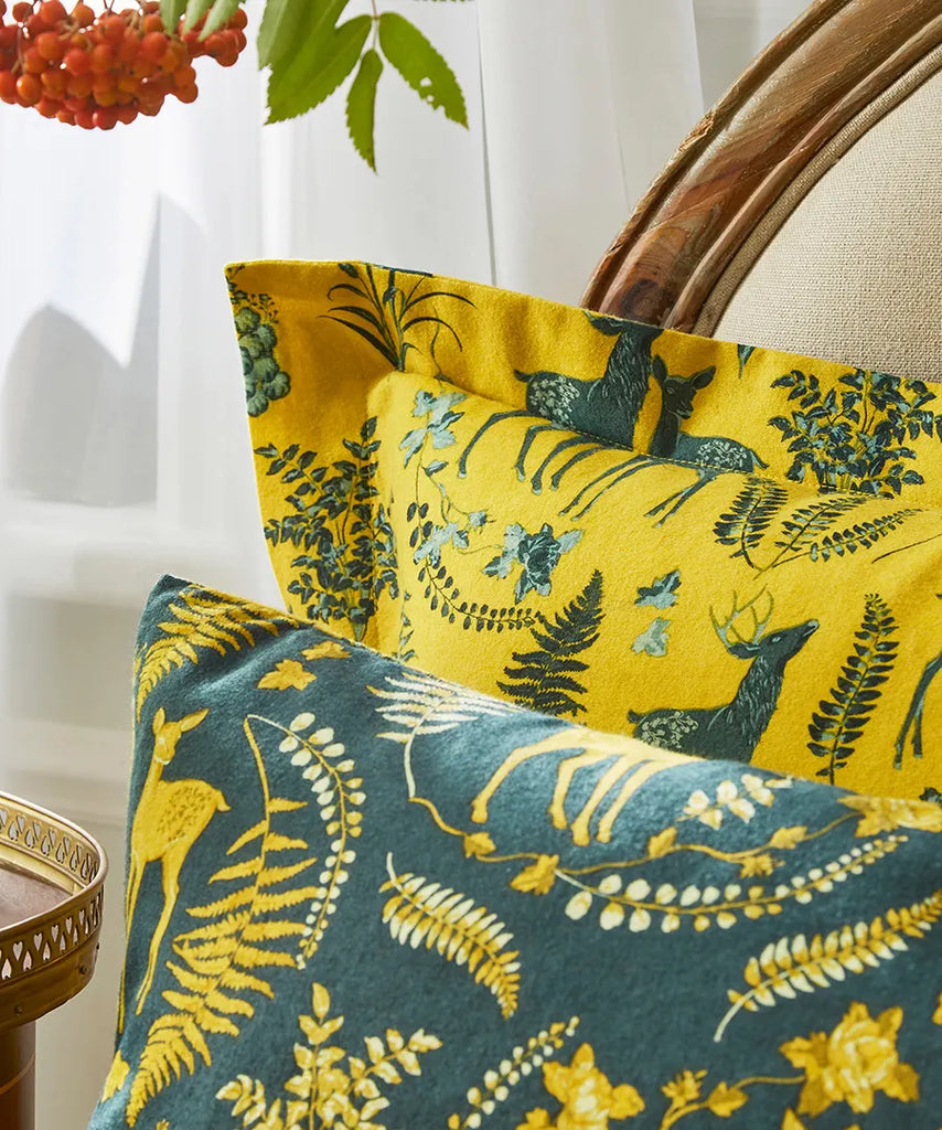 Joe Browns ZB255 Whimsy Woodland 100% Brushed Cotton Green Duvet Set