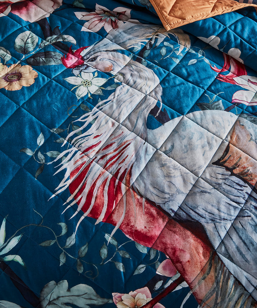 Joe Browns ZC289 Cherised Chinoiserie Reversible 130cm x 200cm Bedspread