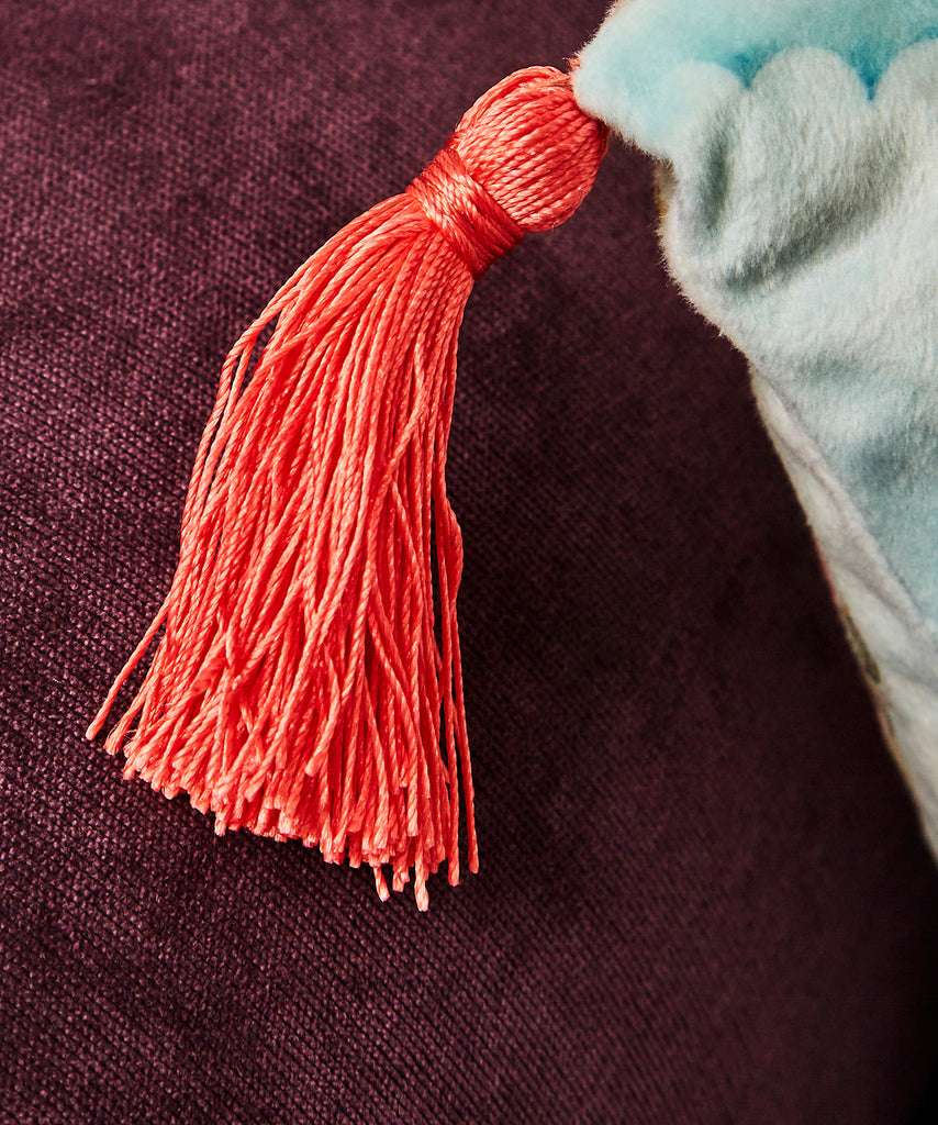 Joe Browns ZB314 Sakura Herons Oceanic Aqua Reversible Velvet 45cm x 45cm Cushion