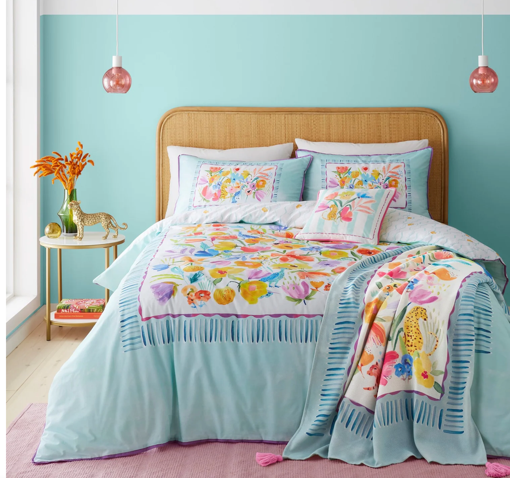 Appletree Style Festival Duck Egg Duvet Set