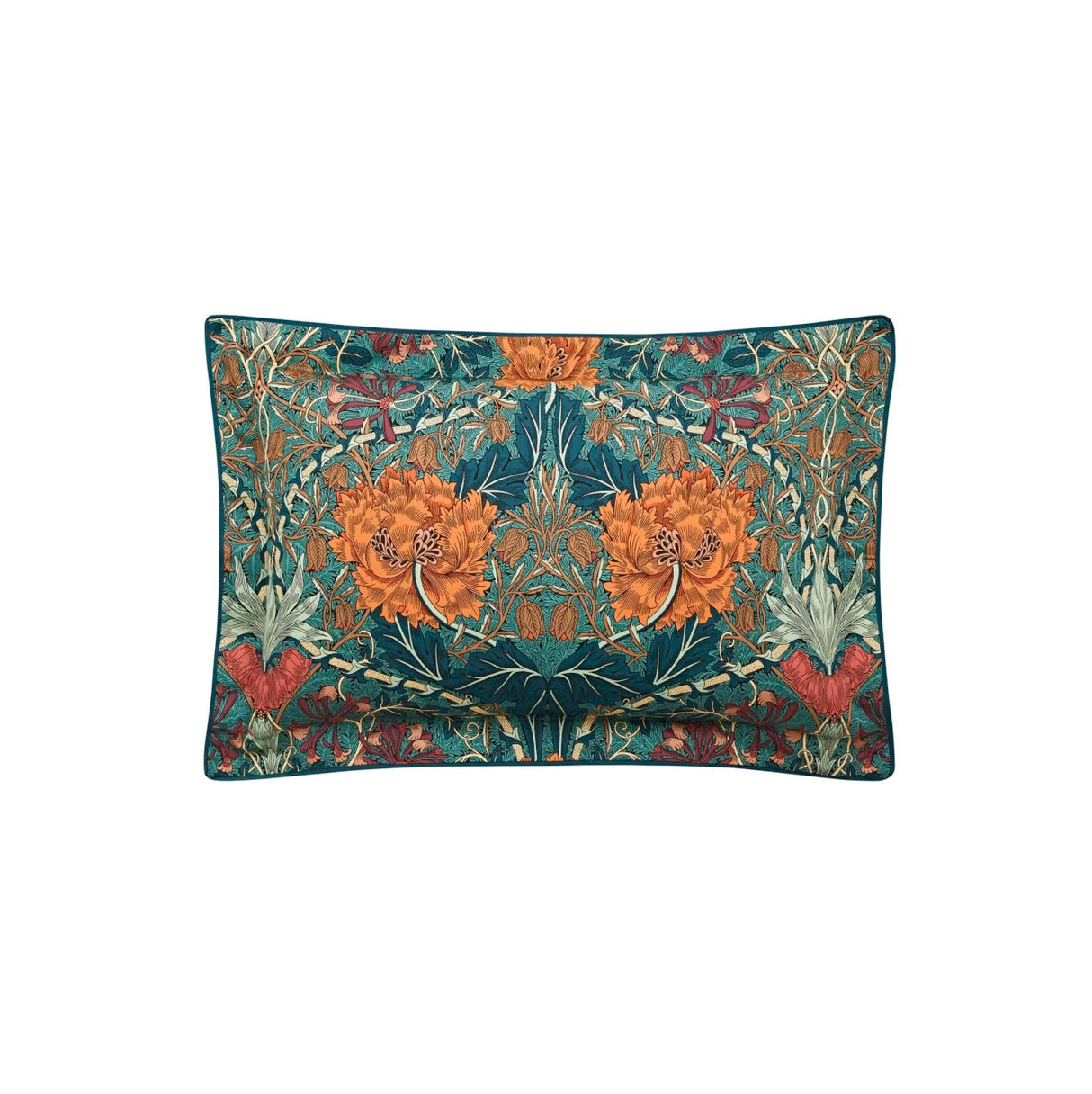 Morris & Co Honeysuckle & Tulip Mulberry & Teal Duvet Set