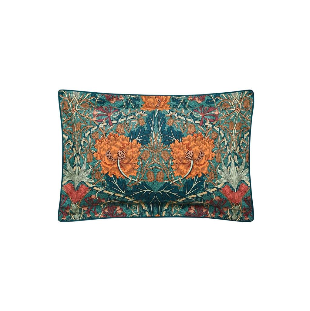 Morris & Co Honeysuckle & Tulip Mulberry & Teal Duvet Set