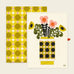 Orla Kiely Home 148208 Set of 2 Tea Towels Atomic Flower (Yellow)